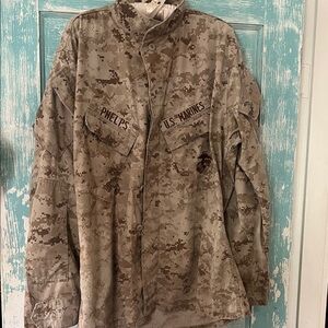 US Marines Camouflage Shirt jacket men’s medium authentic military camo wear